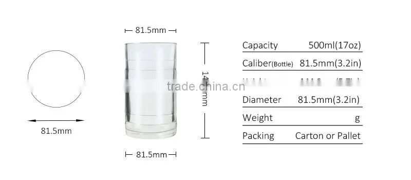 Big Custom water glass cup