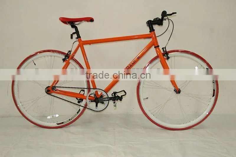 27" steel frame colorful single speed fixed gear bike