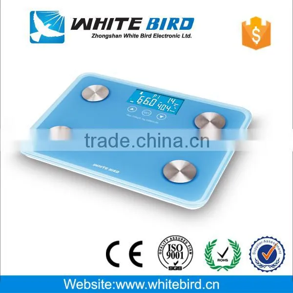 150kg/0.1kg LCD electronic digital colourful body fat analyzer with full display digital scale