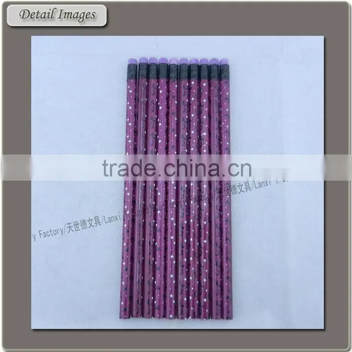 7 Inches Black lead HB Wooden Pencil With Eraser