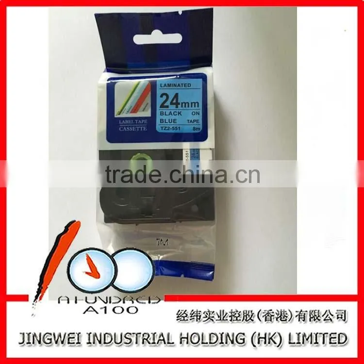 TZe-551 TZe-651 24mm laminated label tape for compatible brother p-touch printer