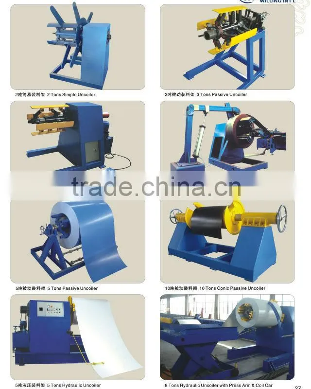 2014 hot sale and good quality hydraulic steel plate cut to length cutting machine uncoiler