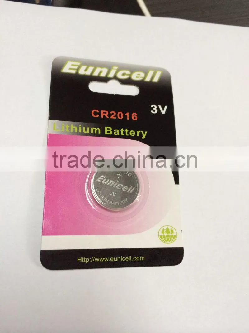 Eunicell coincell CR2016 3v button CR2016 battery