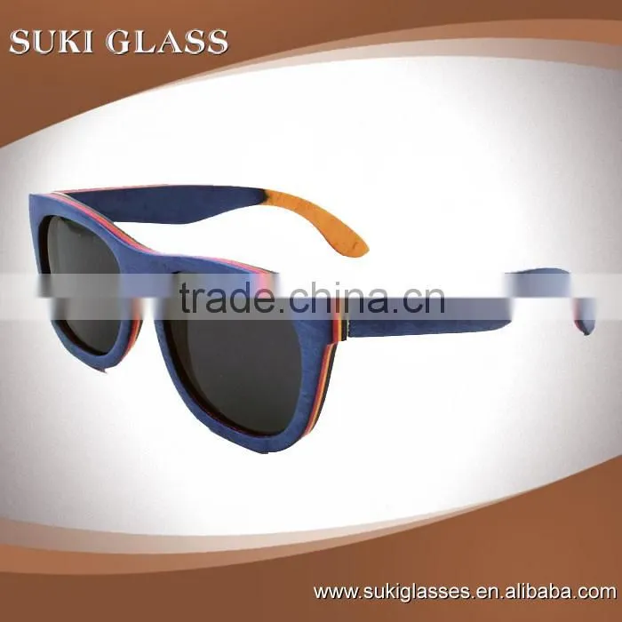 Hot polarized skateboard revo wood big sun glasses