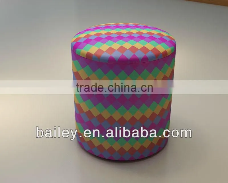 round wicker ottoman