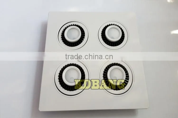 Recessed square 20w led adjustable cob downlight