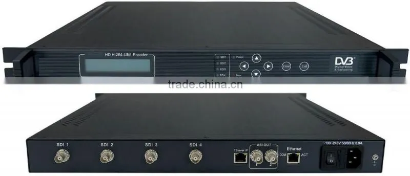 sdi to spts iptv sd hd encoderr (Embedded audio,4 SD/HD SDI in,ASI+IP/4*SPTS out)