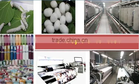 fashion import chinese printed 100% pure silk fabric /silk fabric for pajama
