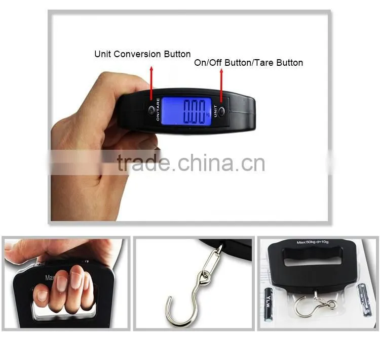 Electronic Digital Multirange Luggage Scales 50kg UW-H001