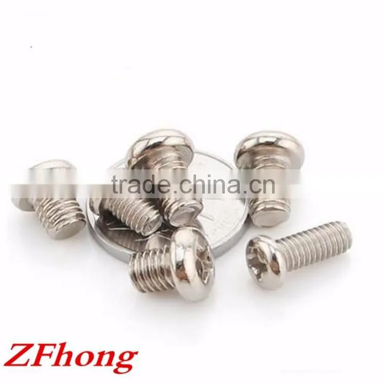 steel with silver color nickel phillip pan round head electronic micro screw