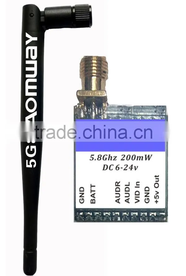 Aomway 5.8 Ghz 200 mW 32CH Audio / Video AV transmissor ( TX ) modulo para FPV