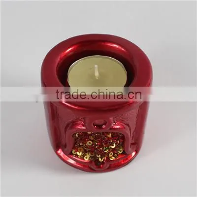 Cylindrical ceramic candle holder