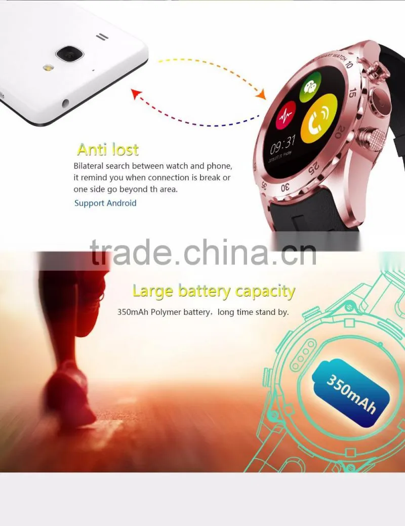 KW08 2016 hot product Smart Watch Smart Phone NFC BLUETOOTH OEM
