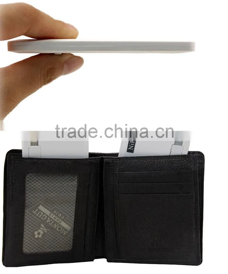 Newest Ultra Slim Power Bank,Credit Card Power Bank 1500mAh for Smartphone