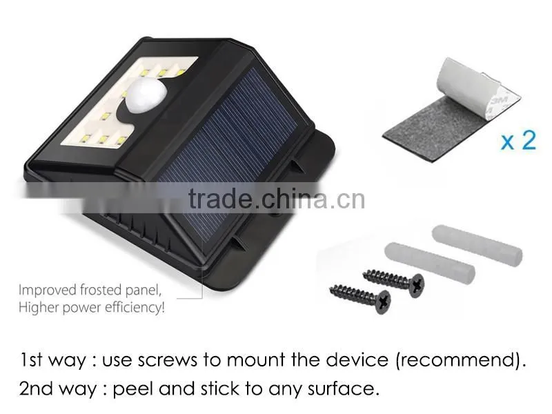 3 Lighting Level 50SMD LED Solar Motion Porch Lights Outdoor