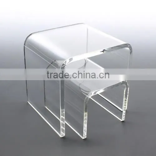 2016 White acrylic riser display fixtures, plexiglass display riser