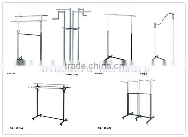 Adjustable Double Rail Rolling Garment Rack Clothing Rack Drying Rack Hanging Rack, Chrome Finish