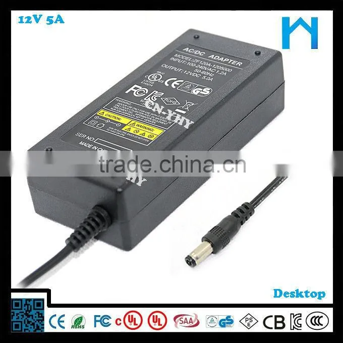 led adpter 12v 5a ac dc adapter for led 60w electric dc switching power supply
