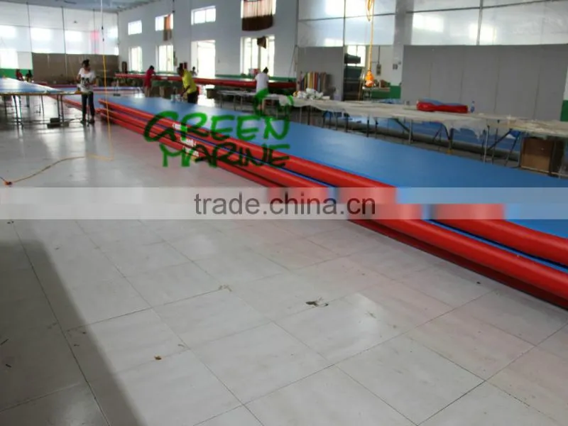 2015 New Drop Stitch material inflatable air tumble track for gymnastics
