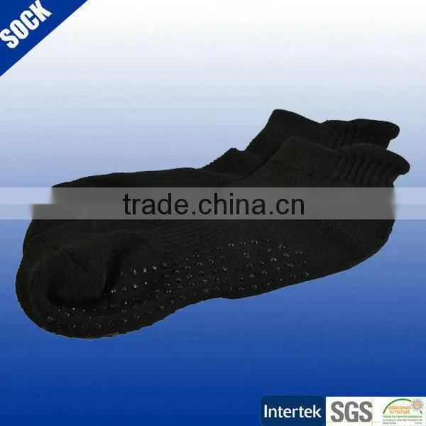 Custom black non slip ankle socks