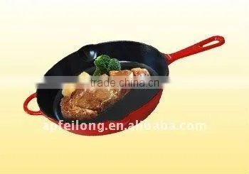 cast iron fry pan with handle