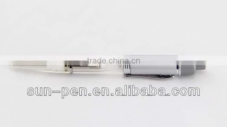 metal LED pen with red and blue light