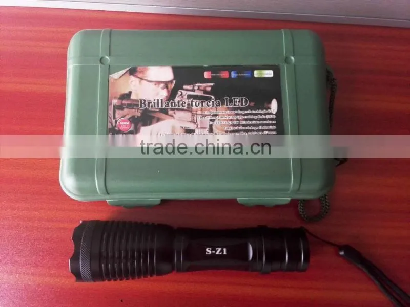 Super good quality long range t6 zoomable flashlight hunting
