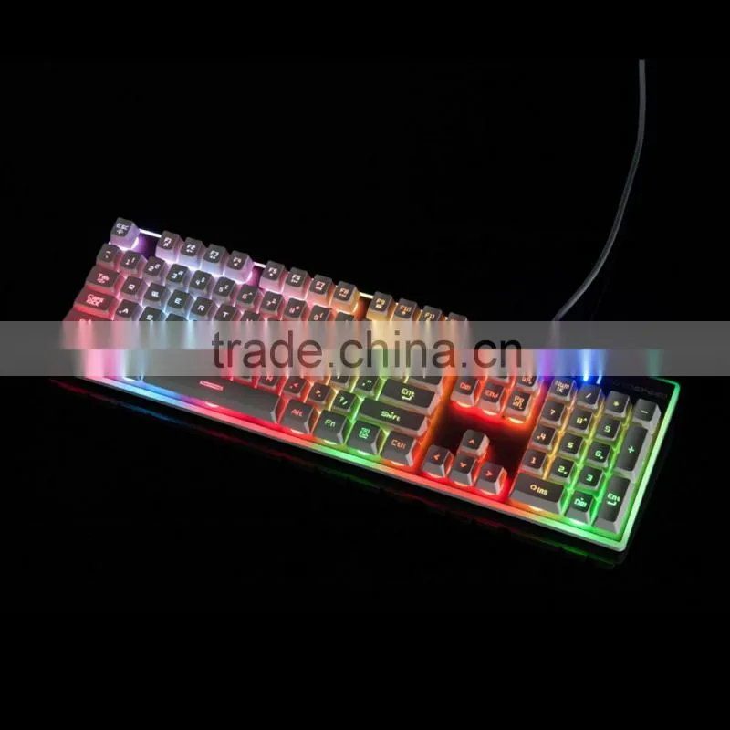 New Gaming LED Backlight USB Wired 104 keys Professional Game Keyboard Waterproof Game Keyboard For PC