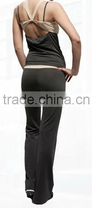 2013 hot sales fitness dry fit black Yoga suit for women