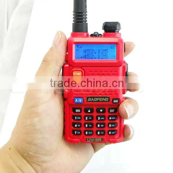 Red BaoFeng UV-5RE 136-174/400-480 MHz Dual-Band DTMF CTCSS DCS FM Ham Two Way Radio,VHF/UHF Ham Radio Dual Band 5W 128CH