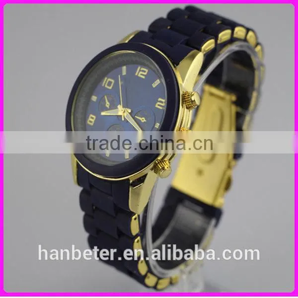 Cheap silicon rubber colorful mens geneva chinese movt quartz watches