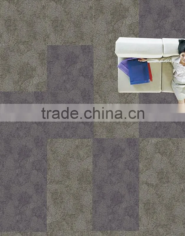 Durable level loop carpet tiles with PVC backing