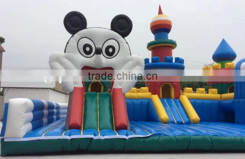 2016 hot sale inflatable fun city, outdoor playground inflatable castle, inflatable amusement park
