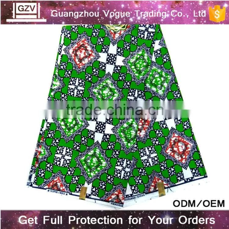 Online wholesale high quality women 100% cotton phoenix hitarget real african wax fabric