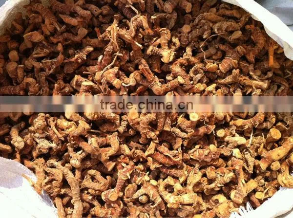 Fresh galangal root dried