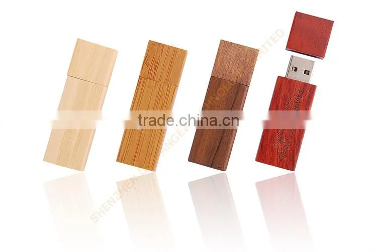 Factory price 32GB bamboo and wooden material usb flash drive with free logo