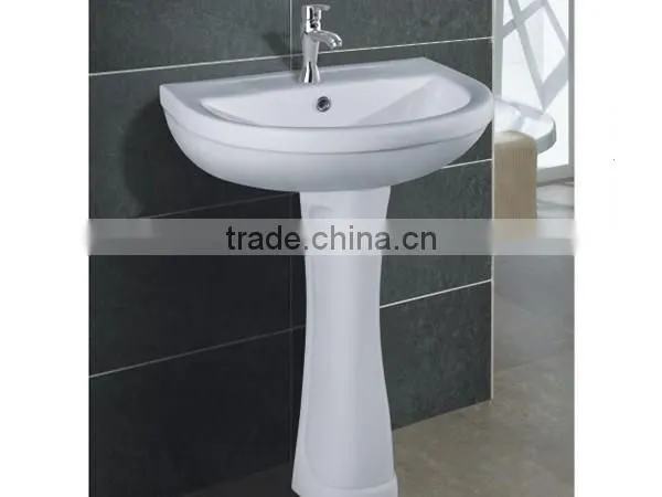 Customzied pedestal wash basin/ceramic white pedestal washing basin