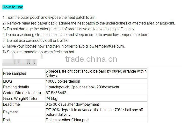 traditional Chinese natual herbal Rheumatism arthritis pain relief patch