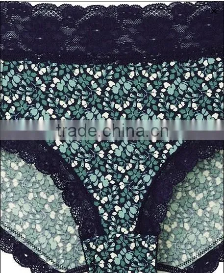 new arrival printed cotton spandex briefs ladies underwear
