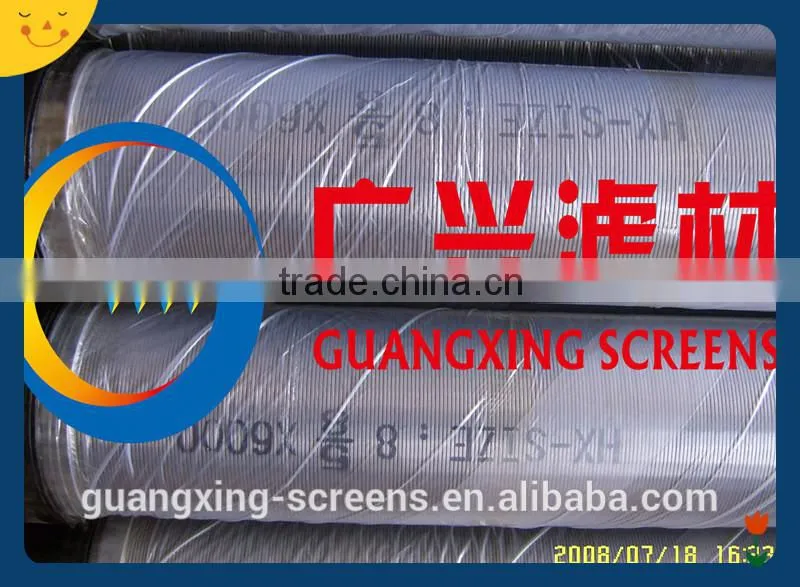 continuous slot johnson screen for water well stainless steel grade