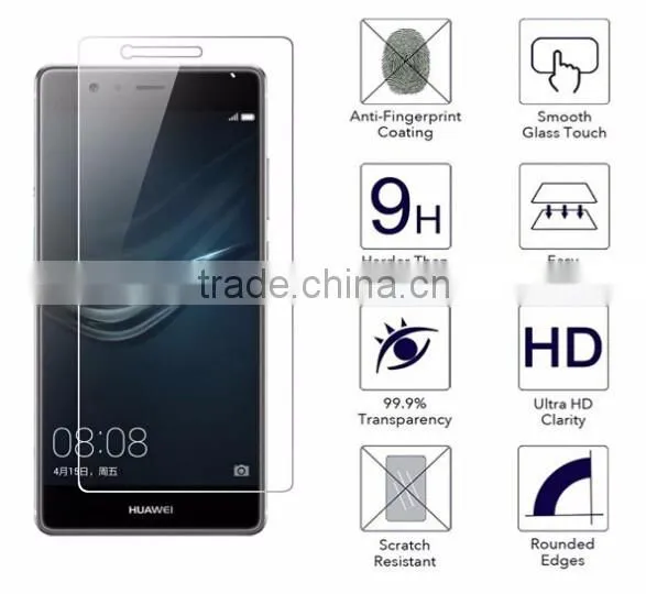 2.5D, 0.3mm glass film for huawei p9 lite tempered glass screen protector sample free