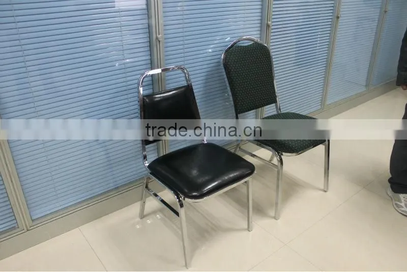 chromed stackable dining chair