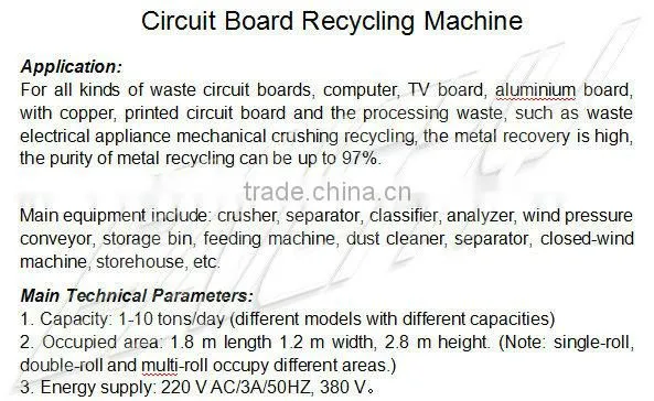 recycling machine for circuit board