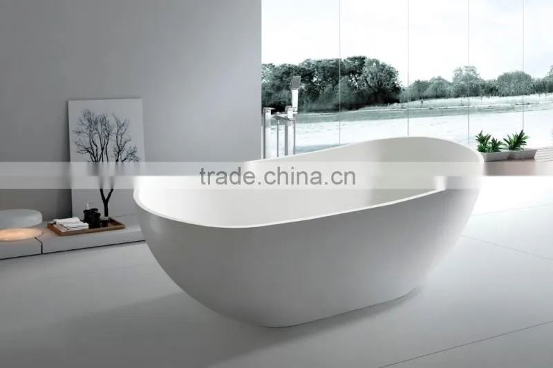 New Design!!!for home or hotel ceramic and artificial stone outdoor bathtub wholesale,resin stone bathroom bathtub