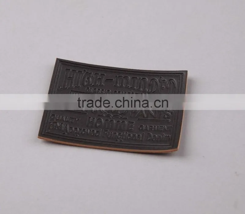 High Quality PU Faux Deobssed Label