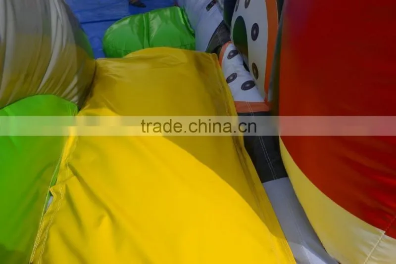 Hot selling popular and cutely car combo inflatable slide combo for kids