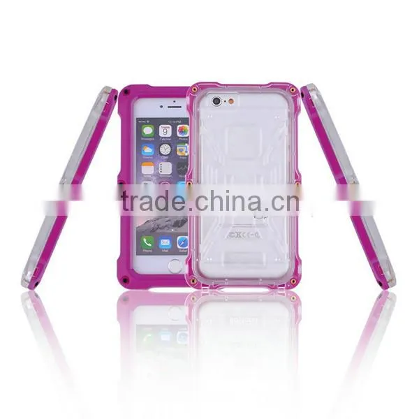 PEC TPU Silicone Mobile Waterproof Case for iPhone 6 6S With Screws