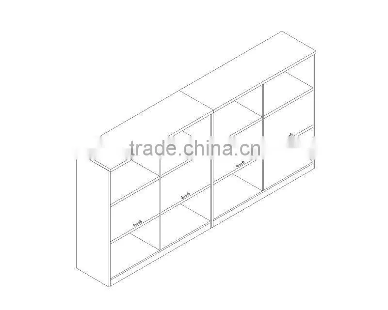 SUNRISE-B027 hot-selling elegant design wood office fie cabinet and bookcase furniture