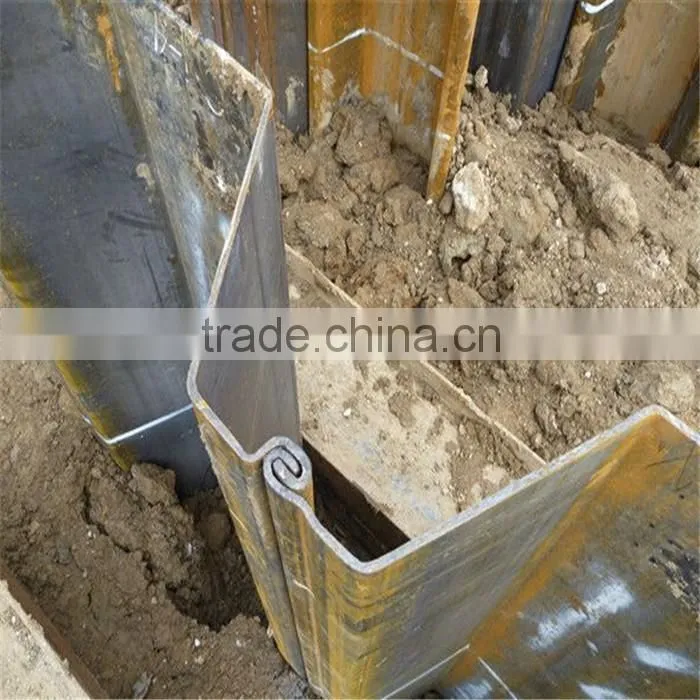 Size 400mm*100mm*10.5mm of High Quality Cold Bend U Type Steel Sheet Piles