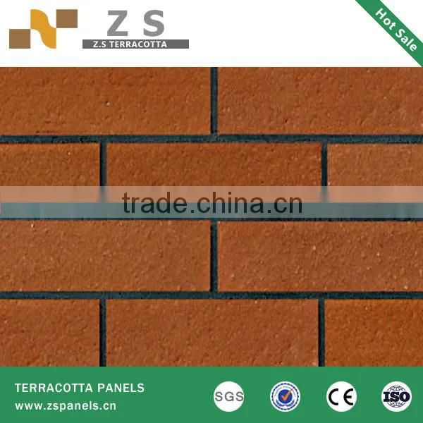 Terracotta tile panel clay brick Curtain Wall Bricks brick Heat Resistant Public Place Wall Tiles Brick